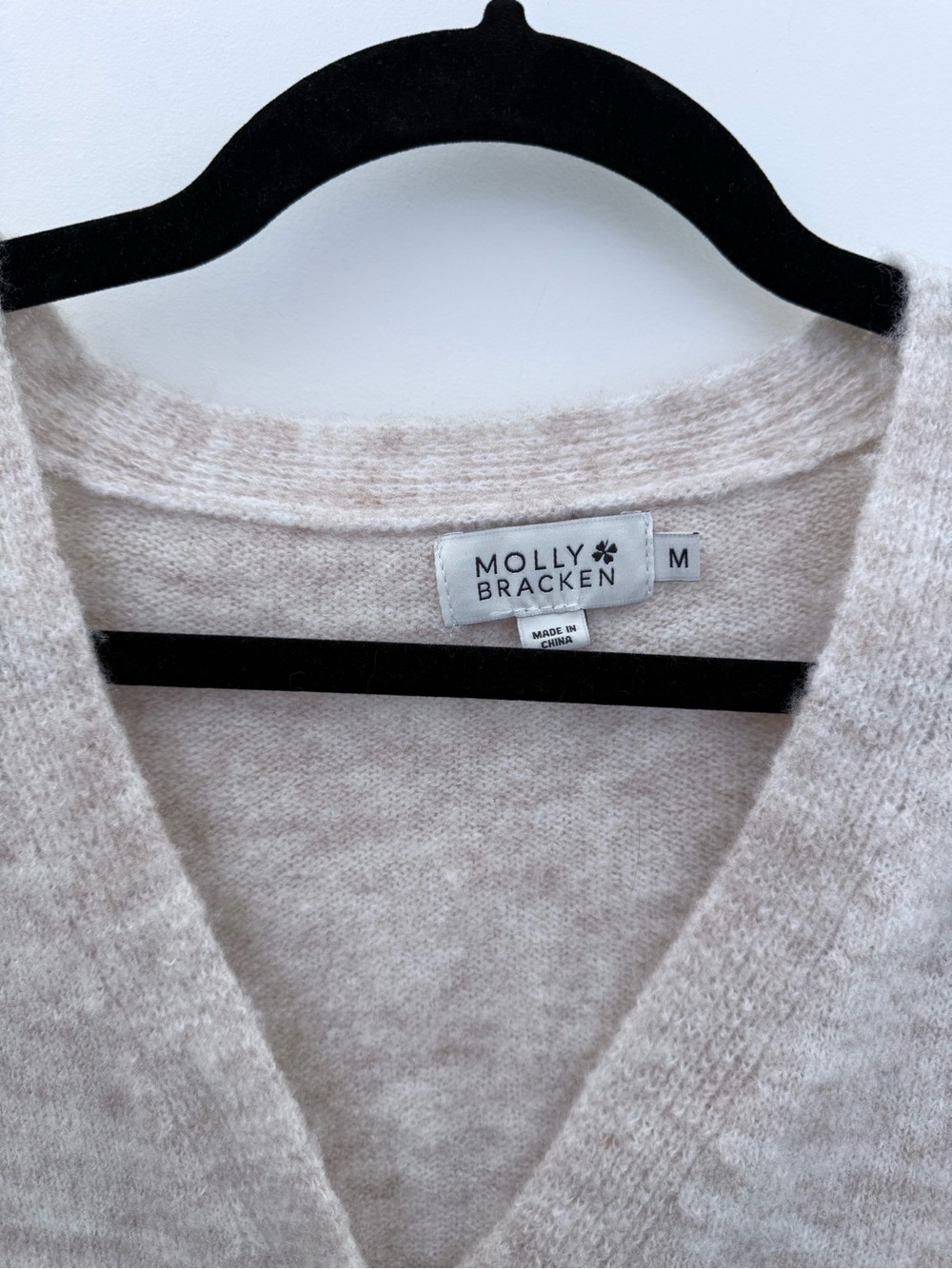 NWOT Molly Bracken Soft Knit Heart Button Cardigan Sweater | Medium | Cream - Picture 5 of 12